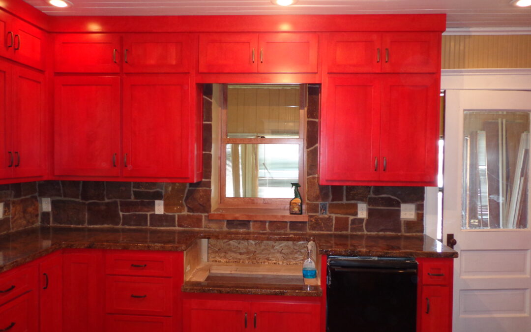 Red Farmhouse Kitchen