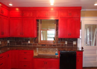 Red Farmhouse Kitchen