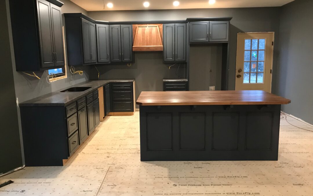 Blue Painted Kitchen